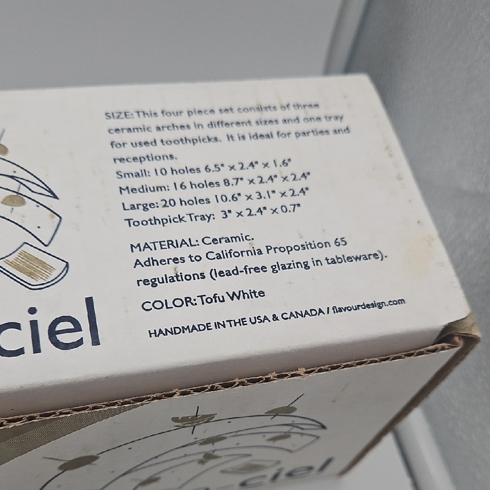 Arc-en-ciel White Ceramic Rainbow Serving Arches - Picture 3 of 3